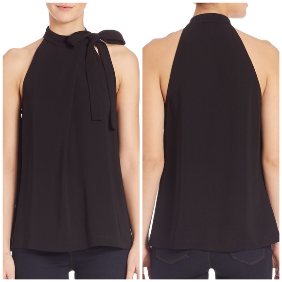 Theory Maysprin Top Blouse Cream Black Tank - Picture 2 of 7